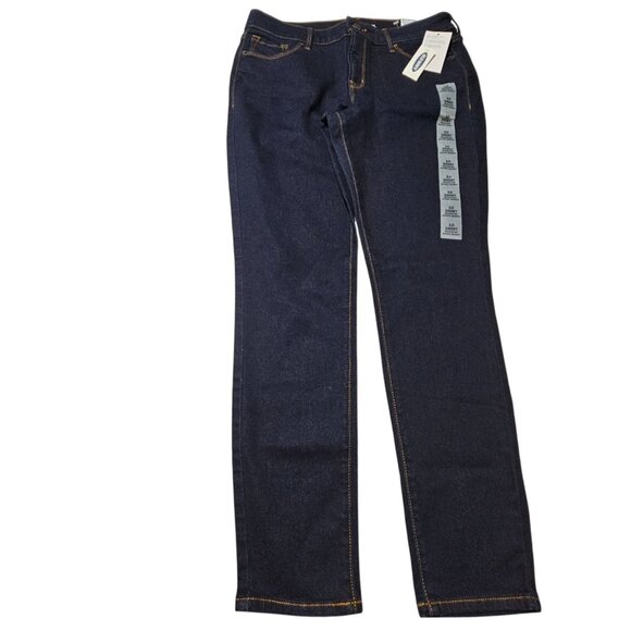 Old Navy Rockstar Skinny Mid Rise Jeans Womens Size 10 Short Dark Wash Denim - Picture 2 of 9